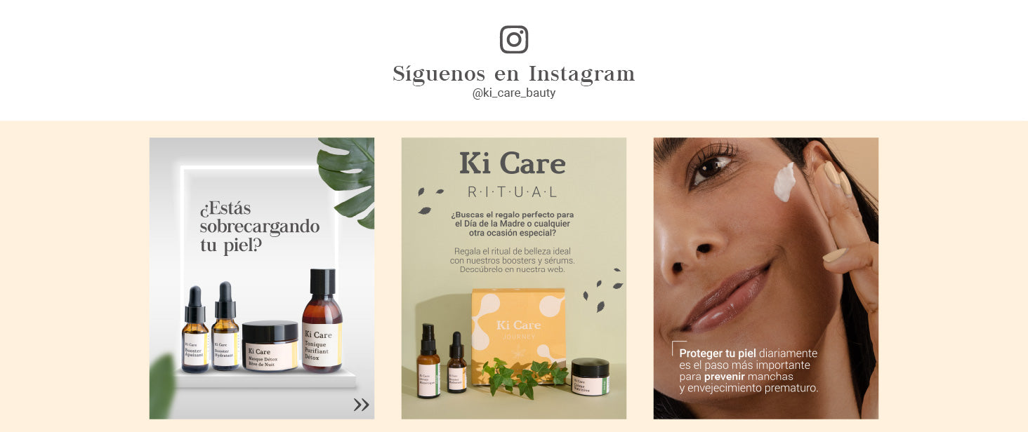 Siguenos en Instagram Ki Care Beauty