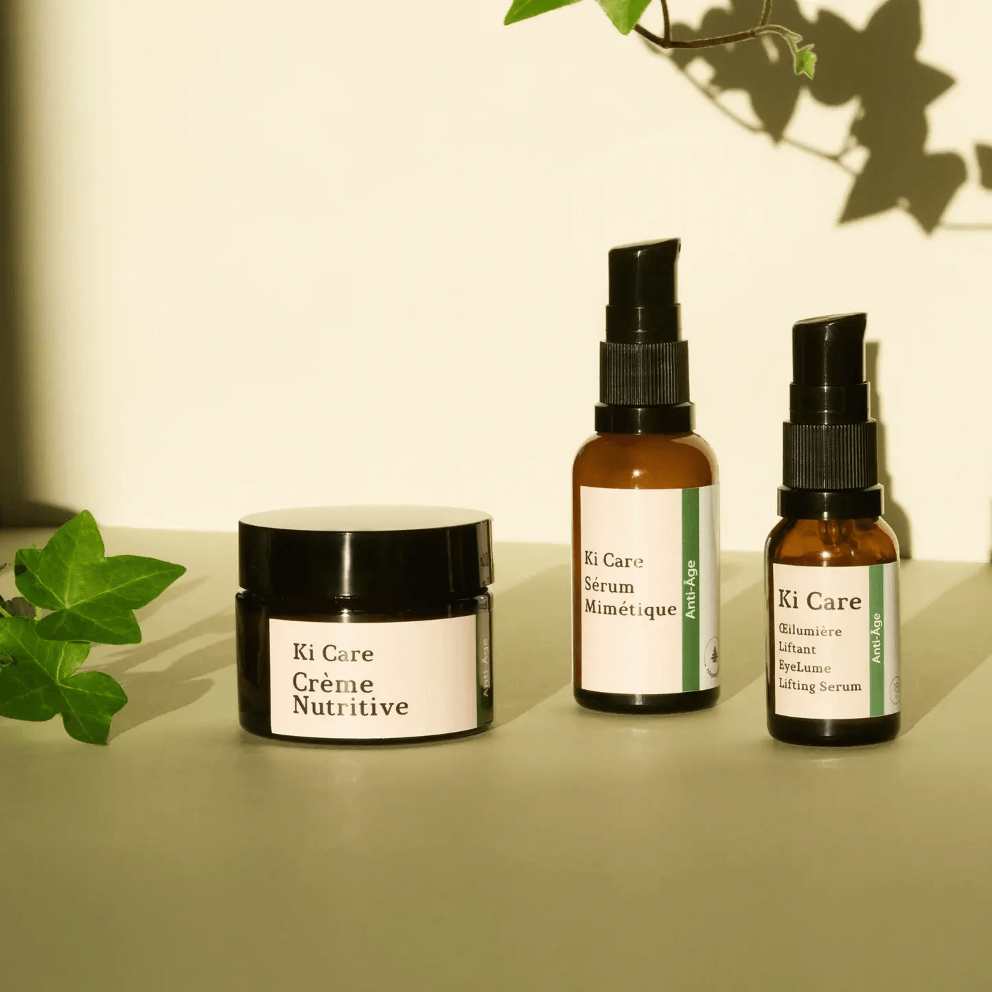 Rutina Antiedad Antioxidante Completa con Contorno de Ojos, Sérum Facial y Crema Nutritiva