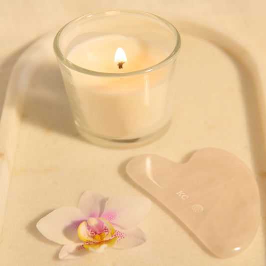 Gua Sha Facial de Cuarzo Rosa