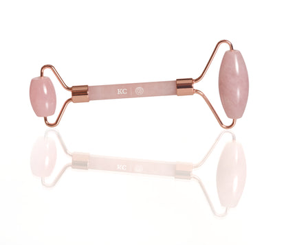 Set Gua Sha + Rodillo de Cuarzo Rosa